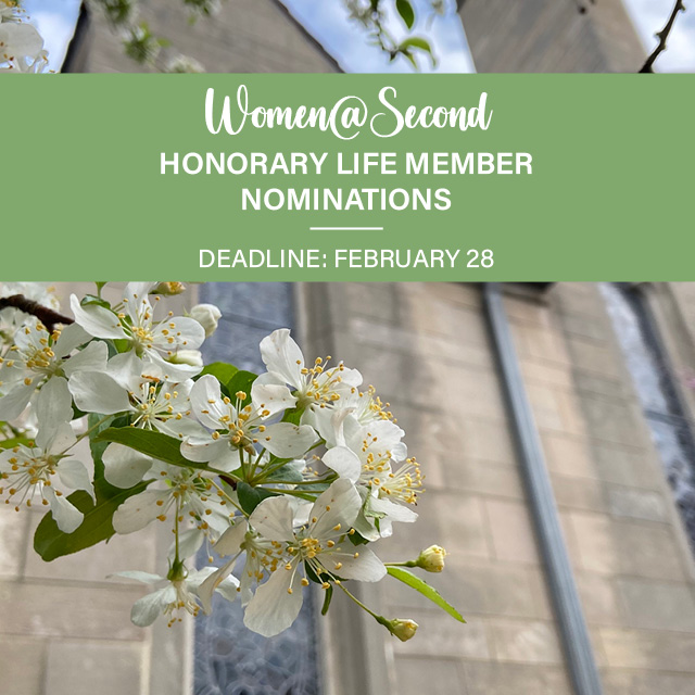 Women@Second Honorary Life Member Nominations
Nominate a friend by February 28.


